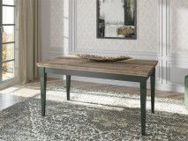 Verlengbare eettafel EVOCO 160 > 240 cm ribbec eik/groen