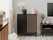 Commode MANZANA 2 deuren artisan eik/antraciet