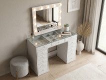 Make-up tafel JESSIE DELUXE 13 lades wit