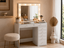 Make-up tafel JESSIE DELUXE 7 lades wit