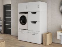 Kast WASHING 1 machine met kast voor wasgoed LARGE wit