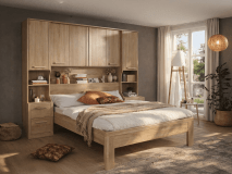 Bed en brugkast RIGA 160x200 cm sonoma