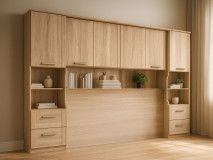 Brugkast RIGA 160 cm sonoma met achtergrond plank