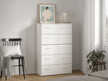 Commode SPACIO 5 lades wit 
