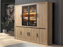 Buffetkast TIBOR 8 deuren franse eik