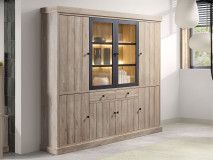 Vitrinekast TORYKA 8 deuren 2 lades strandeik