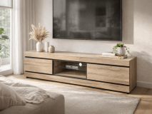TV-meubel MARNOIX 2 lades franse eik