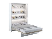 Opklapbed CONCEPTION PRO 140x200 cm wit/hoogglans wit (verticaal) met matras