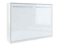 Opklapbed CONCEPTION 140x200 cm wit/hoogglans wit (horizontaal)