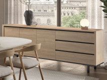 Dressoir DURDEN 3 deuren 3 lades urban eik