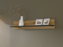 Wandplank ORISA 120 cm artisan eik/zwart