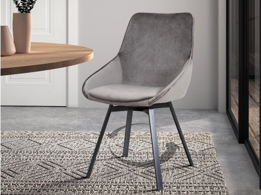 Design draaiende stoel ISKO grijs