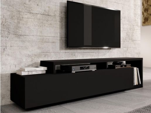 Tv-meubel BOTSWANA 2 lades 2 mat zwart