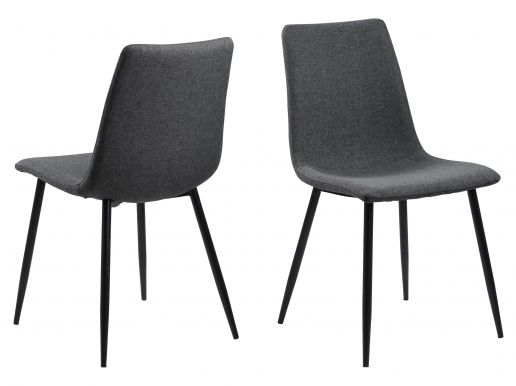 Set van 4 stoelen WILMA zwart
