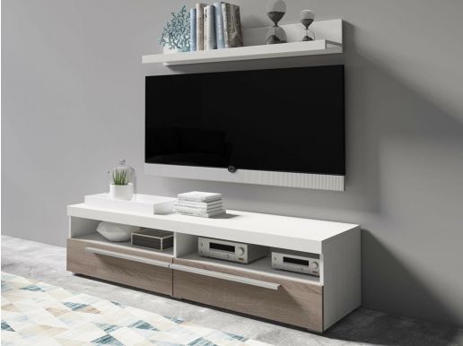 TV-meubel ROBB 2 deuren andersen pijnboom/sonoma truffel met legplank