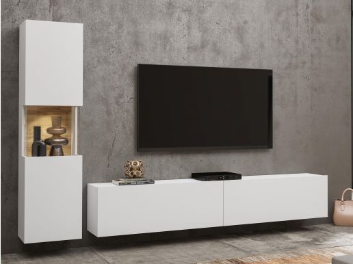 Tv-meubel set AVATAR 3 deuren wit zonder led