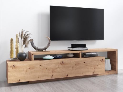 Tv-meubel BOTSWANA 2 lades 2 opbergvakken eik artisanaal