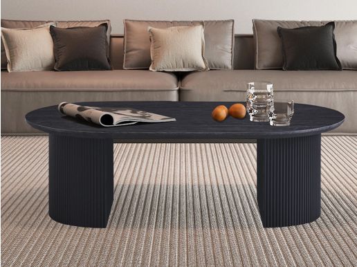 Ovale salontafel LARUSSO 120 cm donkerbruin 
