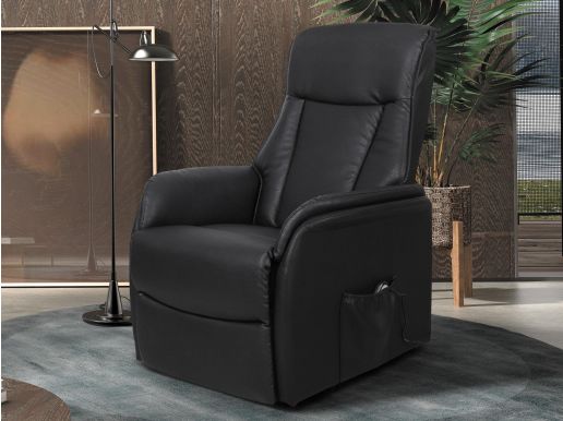 Relaxfauteuil elektrisch MALIKA zwart 