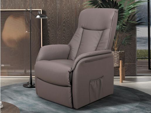 Relaxfauteuil elektrisch MALIKA taupe 