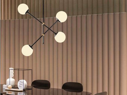 Hanglamp NOODLE 4 lamp zwart 