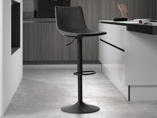 Barkruk TREVOR 61>83 cm zwart