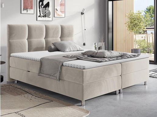Boxspring ANDROS 140x200 cm ivoor 