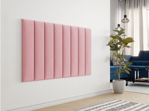 Wandpaneel FURANO 80x20 cm stof roze