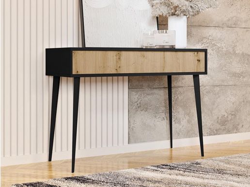 Console OVERMARS 1 lade zwart/artisan eik 