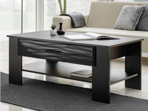 Rechthoekige salontafel BLASTER 105 cm zwart
