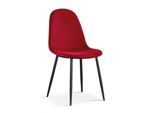 Stoel BOYA fluweel bordeaux