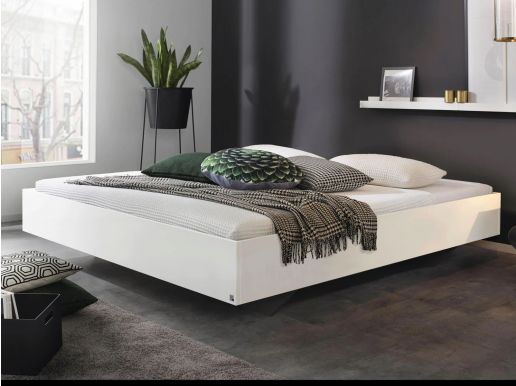 Bed IXANA 160x200 cm hoogglans wit zonder hoofdeinde 