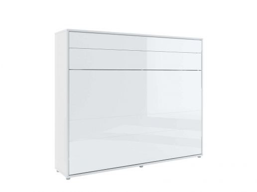 Opklapbed CONCEPTION PRO 160x200 cm wit/glanzend wit (horizontaal)