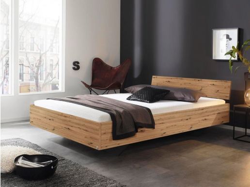 Bed IXANA 140x200 cm artisan eik met hoofdeinde