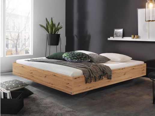 Bed IXANA 180x200 cm artisan eik zonder hoofdeinde