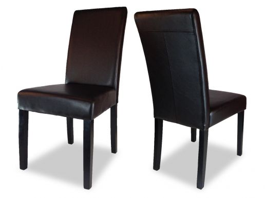 Set van 2 stoelen EMORA donker bruin