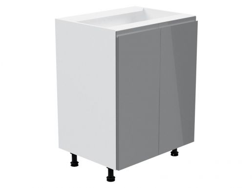 Keukenkast ASPAS 2 deuren 60 cm wit/hoogglans grijs