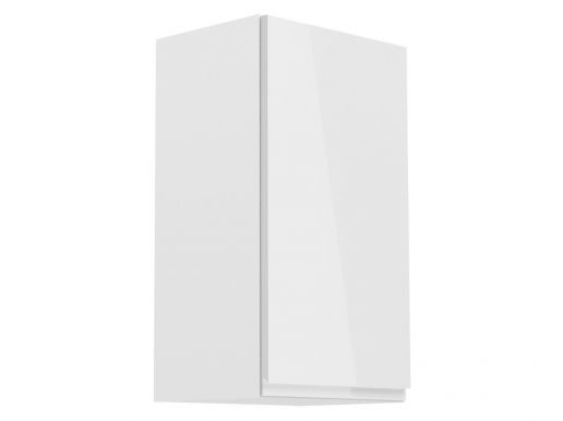Hoge keukenkast ASPAS 1 deuren links 40 cm wit/hoogglans wit