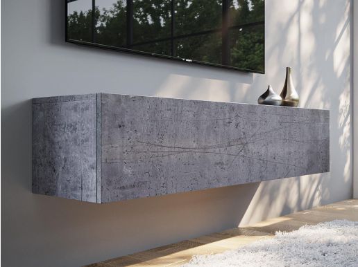 Tv-meubel KINGSTON 1 klapdeur 140 cm beton zonder salontafel