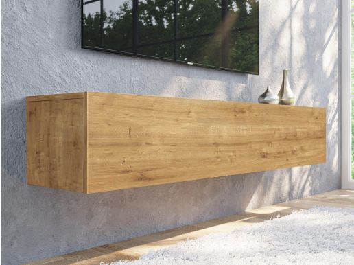 Tv-meubel KINGSTON 1 klapdeur 160 cm gouden eik zonder salontafel