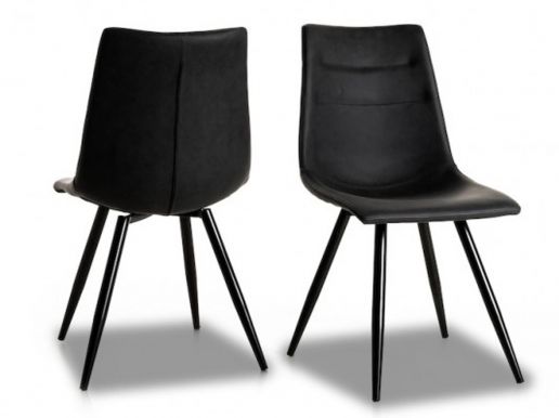 Set van 2 stoelen XENA zwart