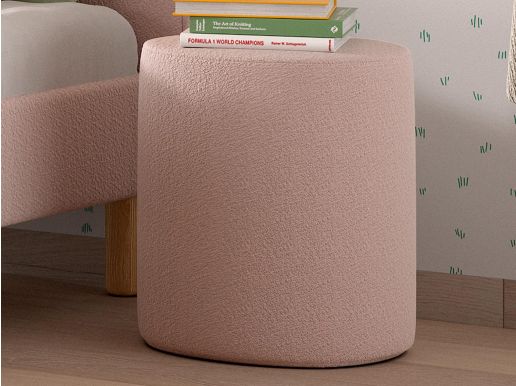 Poef MOWGLI bouclé stof roze 