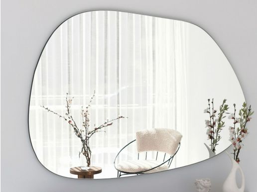 Asymmetrische spiegel AMOREUX  zwart/spiegelglas 