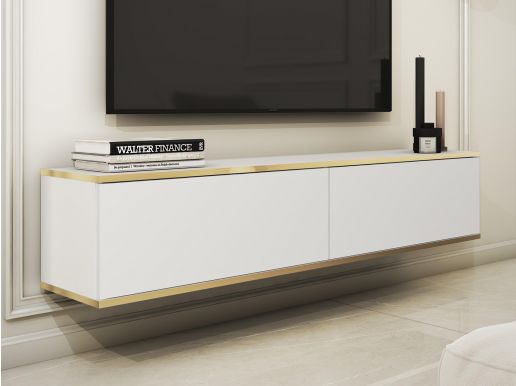 Tv-meubel OROKI 2 klapdeuren wit 
