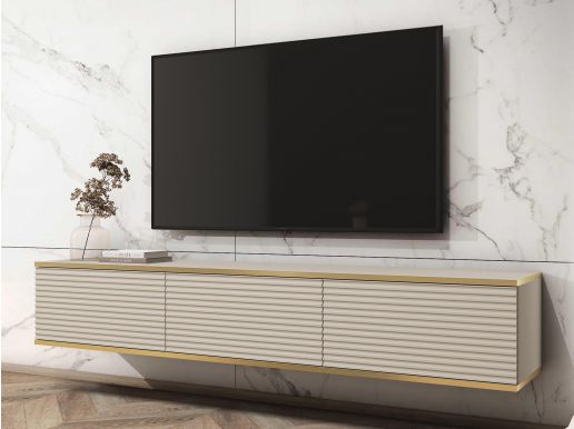 Tv-meubel ORIKA 3 klapdeuren beige 
