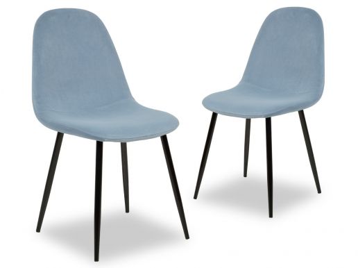 Set van 4 stoelen BOWIE lichtblauw 