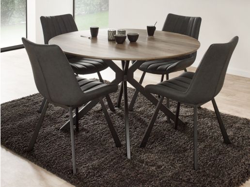 Ronde eettafel INFERNO 120x76 cm eik 