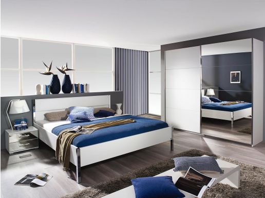 Complete slaapkamer MOJITA 180x200 cm wit