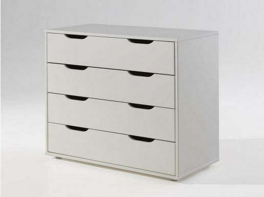 Commode ALIZE 4 lades witte pijnboom