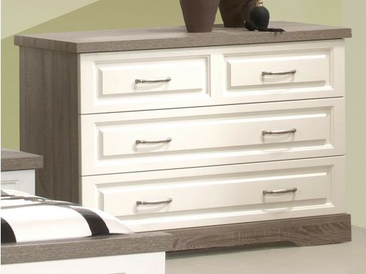 Commode IVANA 3 lades truffel/porselein